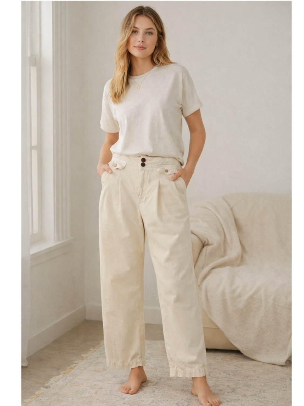 Pilcro and the Letterpress Mid-Rise Wide-Leg Trousers Jeans